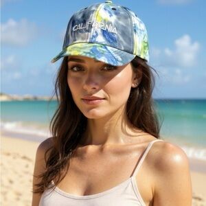California River Beach Multicolor Cotton Hat